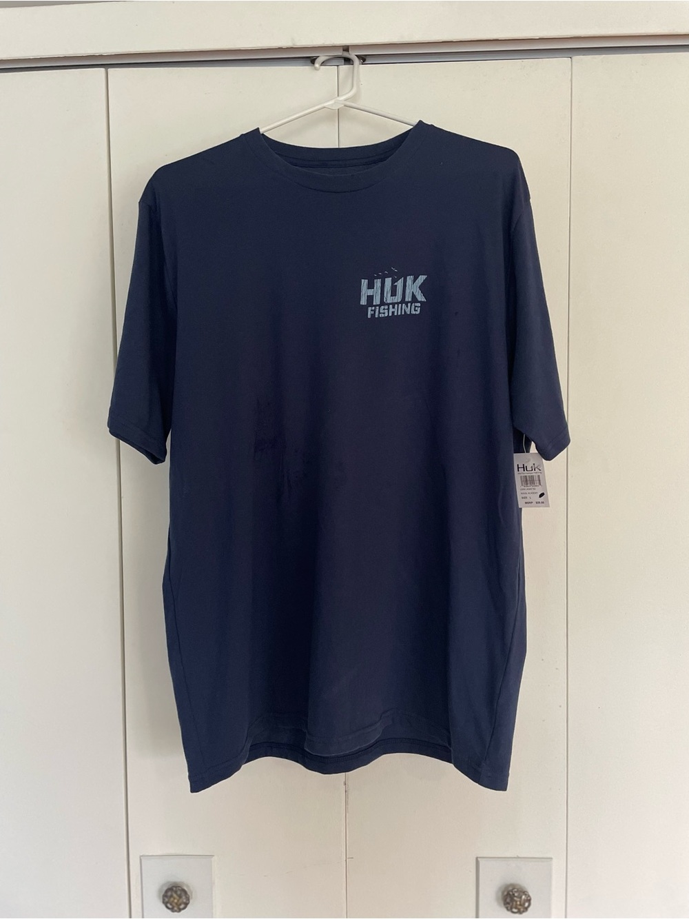 Huk Navy Short Sleeve Logo Tee for Men